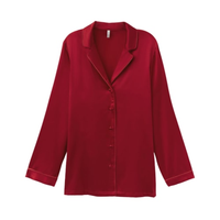 Camisa Em Seda - Vermelho