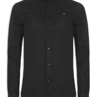 Camisa Masculina Regular Fit Oxford Preto