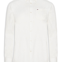 Camisa Masculina Casual Relaxed Fit Com Bolso - Branco