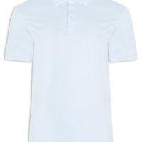 Polo Masculina Slim Fit Em Petit Piquet - Azul