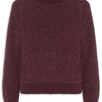 Suéter Feminino Em Tricot - Vermelho