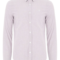 Camisa Masculina Oxford Mini Listras Vermelho