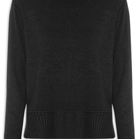 Suéter Feminino Tricot Oversized Básico - Preto