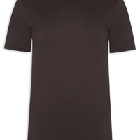 Camiseta Masculina Interlock Fio 50 Gola - Marrom