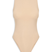 Body Feminino Comfy Em Malha - Bege