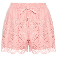 Short Feminino Algodão Bordado Barra - Rosa