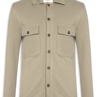 Jaqueta Overshirt Masculina Malha Stelvio - Bege