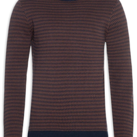 Suéter Masculino Tricot Pied De Poule - Azul