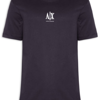 Camiseta Masculina Manga Curta AX Bordado - Azul