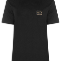 Camiseta Masculina Manga Curta AX Patch - Preto