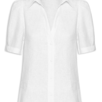 Camisa Feminina New Beck Manga Curta - Branco