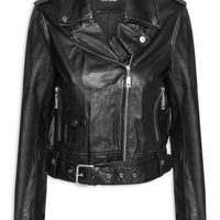 Jaqueta Feminina Biker De Couro - Preto