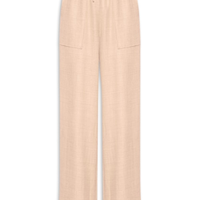 Calça Pantalona Feminina com Amarração - Bege