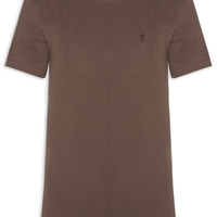 Camiseta Masculina Básica De Algodão Gola Careca - Marrom