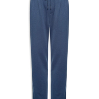 Calça Masculina Moletinho Reta Com Elástico Na Cintura - Azul