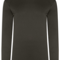 Camiseta Masculina Manga Longa Interlock Marrom