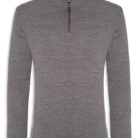 Suéter Masculino Tricot Half Zíper - Cinza