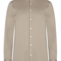 Camisa Casual Masculina Interlock em Pima Cotton - Bege