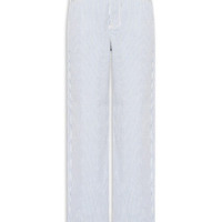 Calça Feminina Sarja Listra Denim Reta - Azul