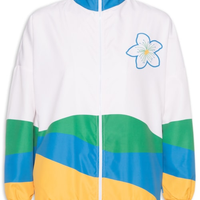 Jaqueta Feminina Corta Vento Copa Brasil - Off White