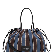 Bolsa Feminina Small Lona Listras - Azul