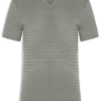 Polo Masculina Em Tricot Com Gola Colômbia - Verde