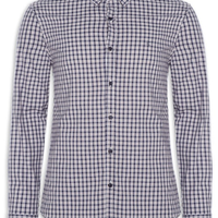 Camisa Masculina Slim Cotton Stretch Azul