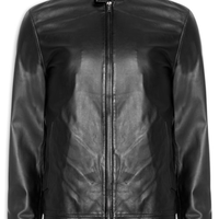 Jaqueta Masculina de Couro Harrington Preto