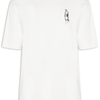 Camiseta Masculina Oversized Estampa Cluster - Branco