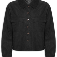 Jaqueta Feminina Com Bolso - Preto