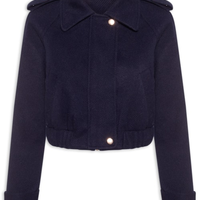 Jaqueta Feminina Cropped - Azul