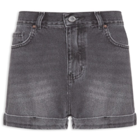Short Jeans Feminino Black Barra Italiana Used - Preto