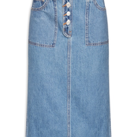 Saia Revers Side Slit - Azul
