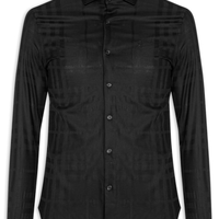 Camisa Masculina Maquinetada Big Xadrez Preto