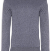 Suéter Tricot Masculino Gola V Básico - Cinza