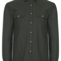 Jaqueta Overshirt Masculina Flanela Mescla - Verde