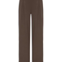 Calça Feminina Moletom com Pregas Marrom
