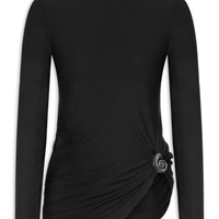 Blusa Feminina Malha Clear High - Preto