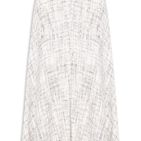 Saia Midi Em Tweed - Off White