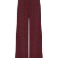 Calça Feminina Pantalona Em Veludo Cotelê - Vermelho