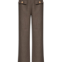 Calça Feminina Slim Com Bolso Frontal - Marrom