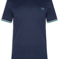 Camiseta Masculina Twin Tipped Regular Fit Em Algodão - Azul