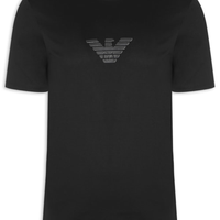Camiseta Masculina Pima EA Logo 12CM Basic Best Seller Eagle - Preto
