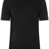 Camiseta Masculina Slim-Fit In All-Over Micro Eagle Logo New - Preto