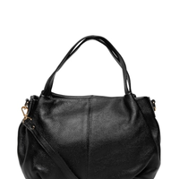 Bolsa Feminina Média Em Couro - Preto