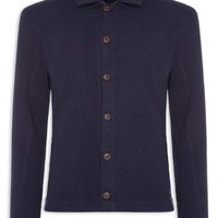 Cardigan Shirt Masculino Tricot Andorra - Azul