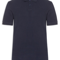 Polo Masculina Regular Retilínea Lateral - Azul
