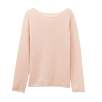 Blusa De Manga Comprida 100% Cashmere - Rosa