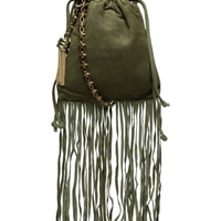 Bolsa Feminina De Camurça Spike - Verde