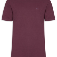 Camiseta Masculina Básica Bandeira Alongada Regular Fit Em Algodão - Vermelho